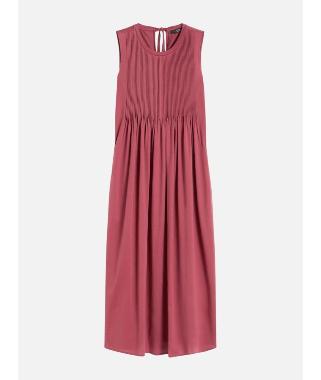 WEEKEND MAX MARA Бордовое хлопковое повседневное платье, фото 6