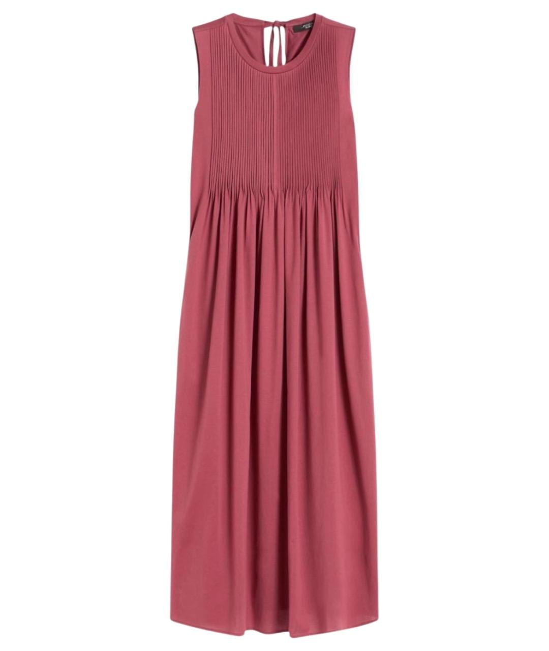 WEEKEND MAX MARA Бордовое хлопковое повседневное платье, фото 1