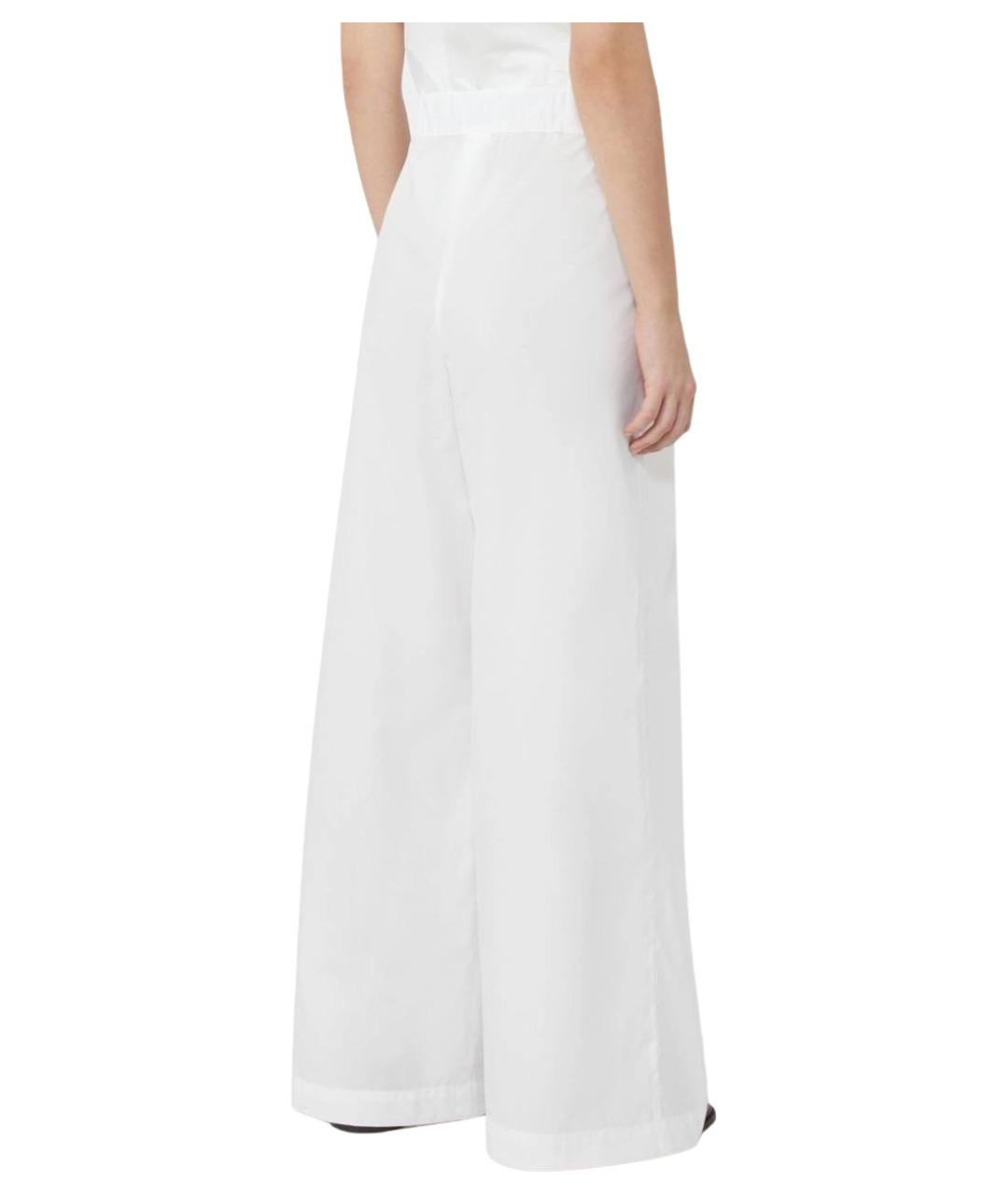 WEEKEND MAX MARA Белые хлопковые брюки широкие, фото 3