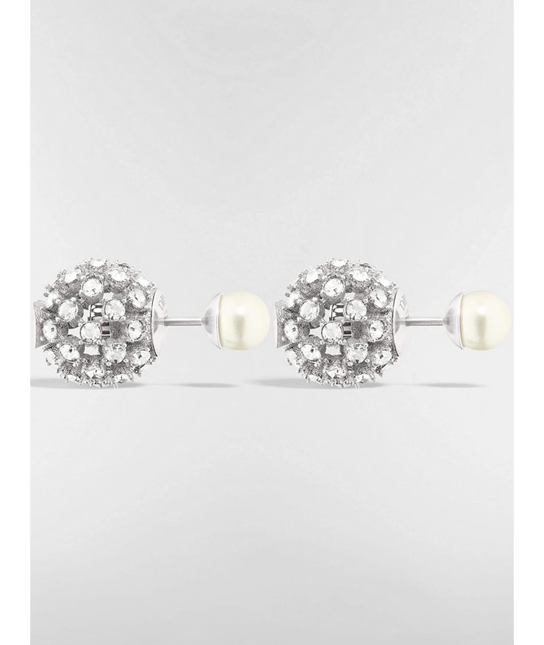 CHRISTIAN DIOR Серебряные металлические серьги, фото 3