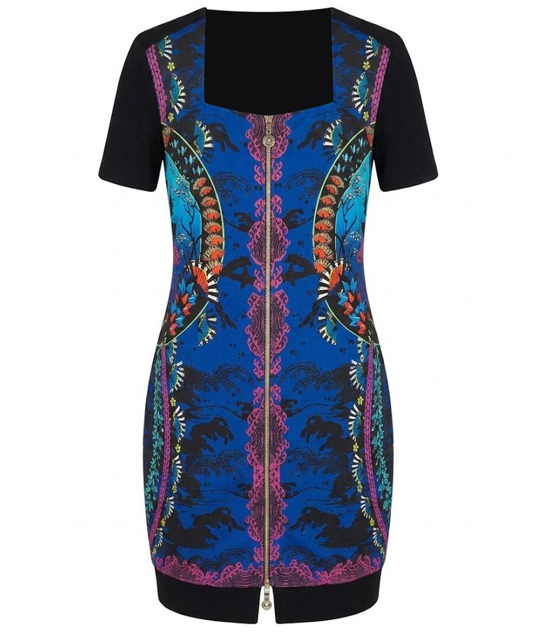 VERSACE JEANS COUTURE Мульти полиэстеровое повседневное платье, фото 1