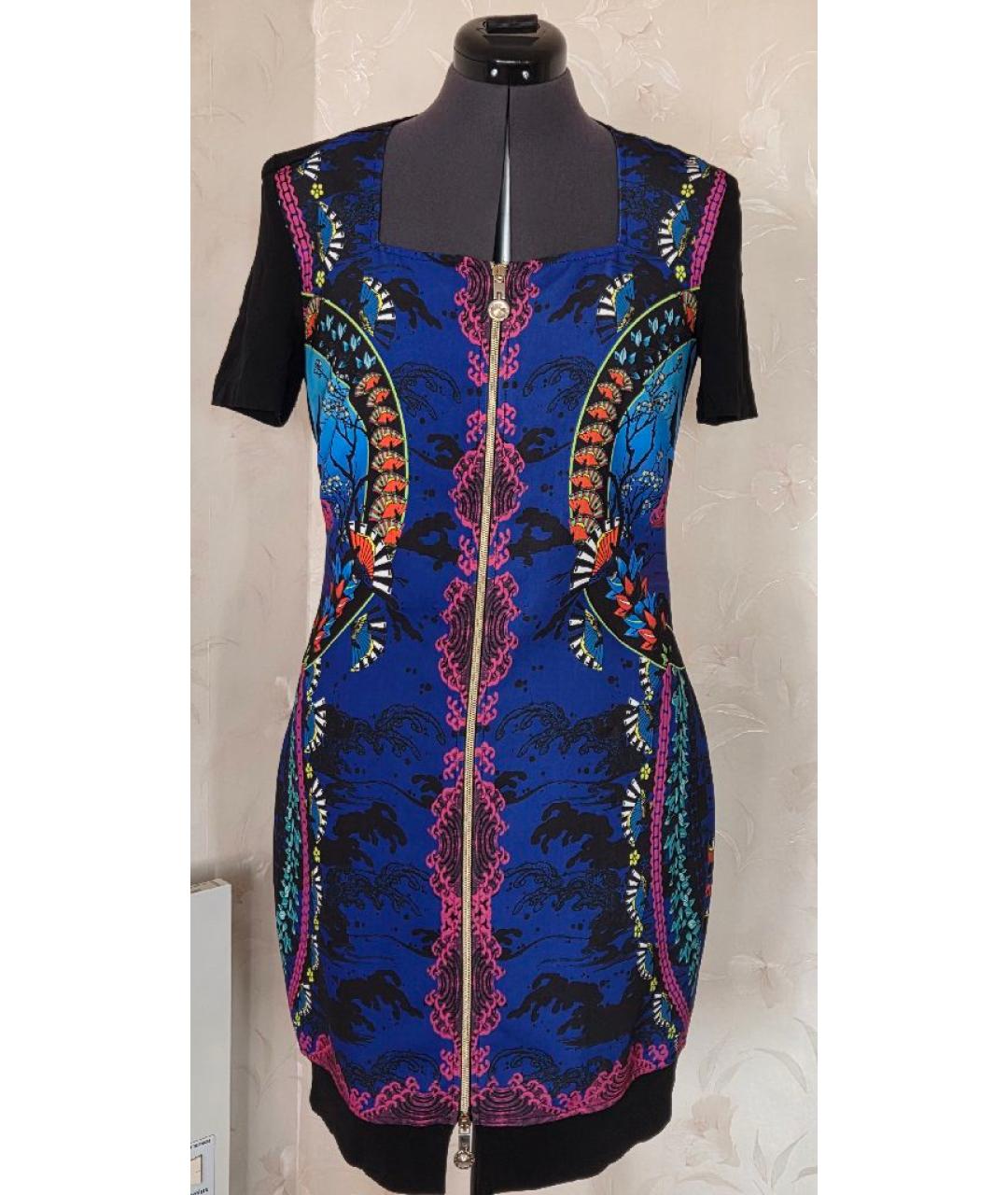 VERSACE JEANS COUTURE Мульти полиэстеровое повседневное платье, фото 5