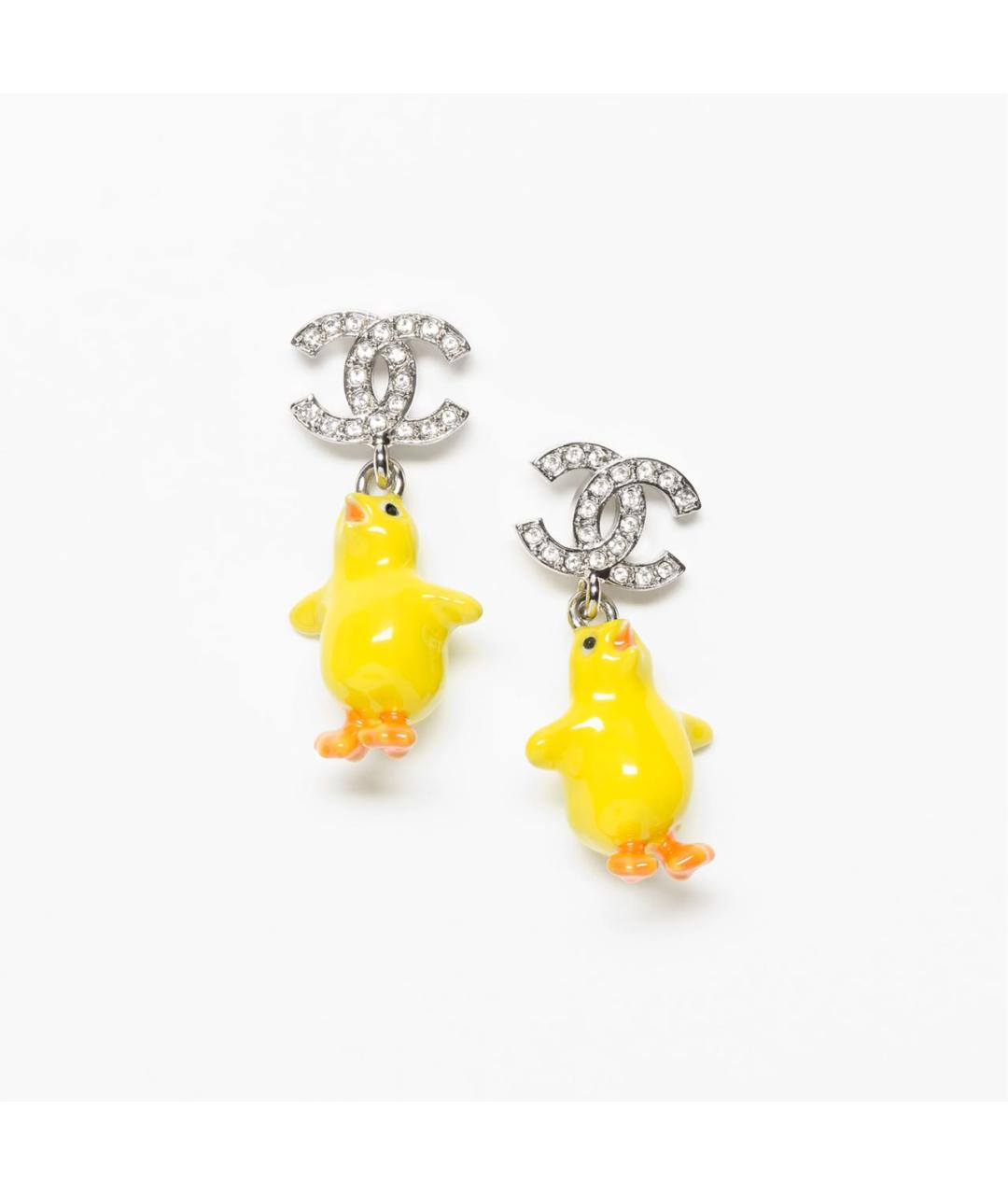 CHANEL Желтые серьги, фото 5