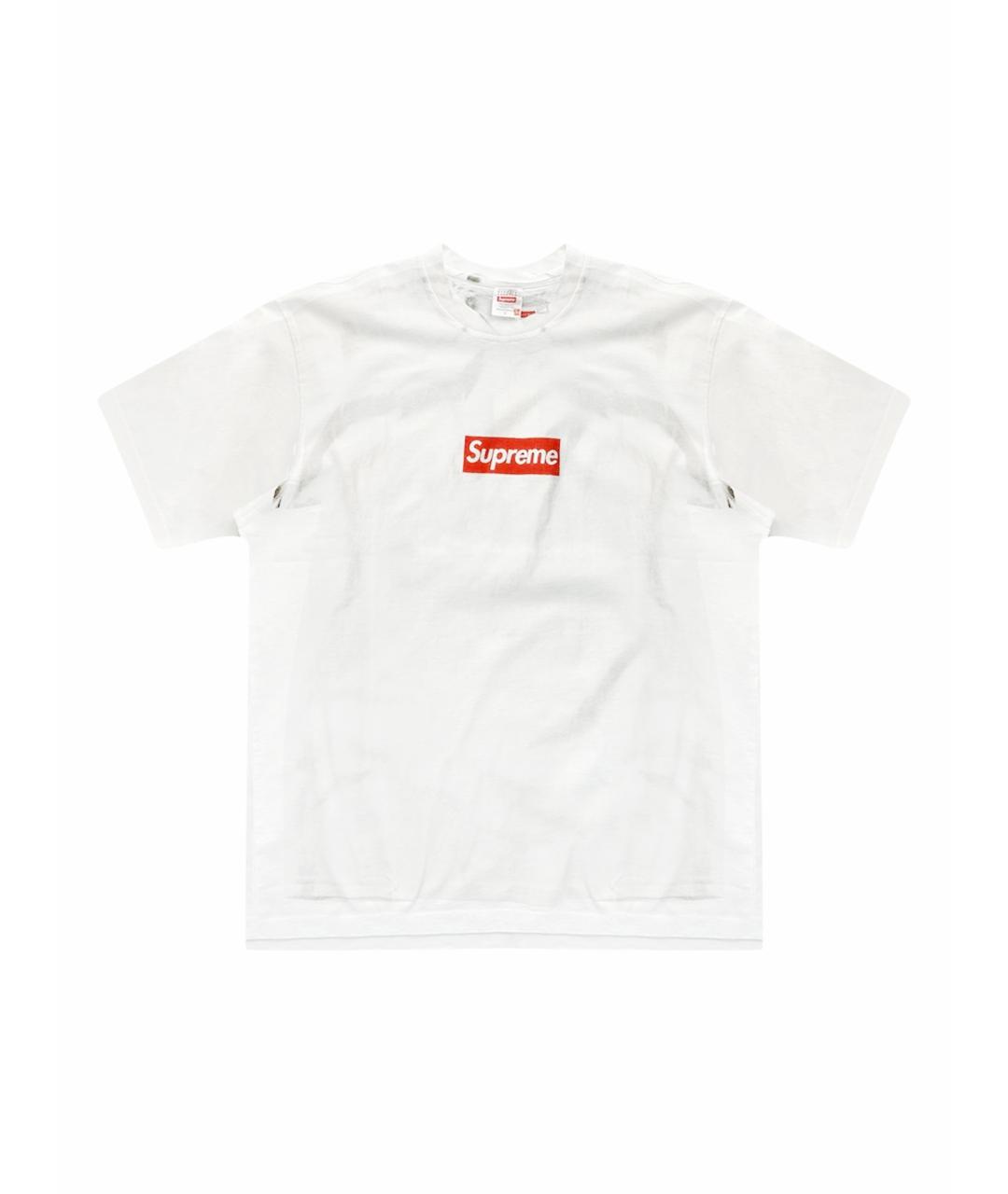 SUPREME Белая хлопковая футболка, фото 1