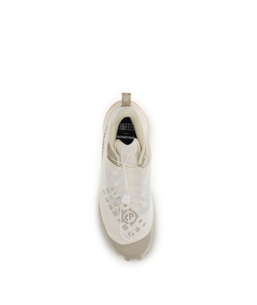 MM6 MAISON MARGIELA Бежевые синтетические низкие кроссовки / кеды, фото 4