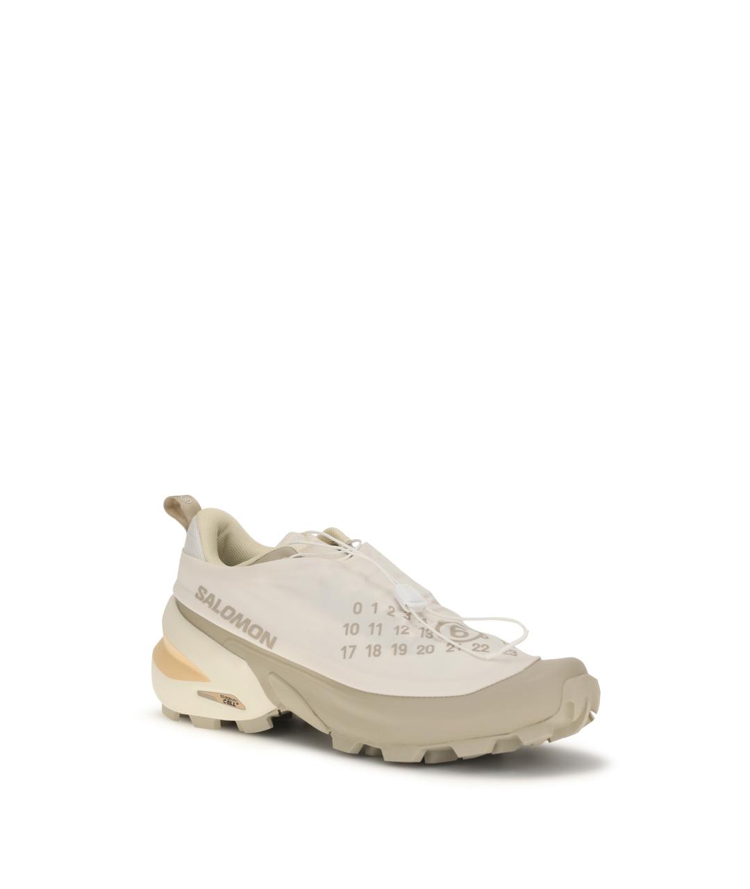 MM6 MAISON MARGIELA Бежевые синтетические низкие кроссовки / кеды, фото 2