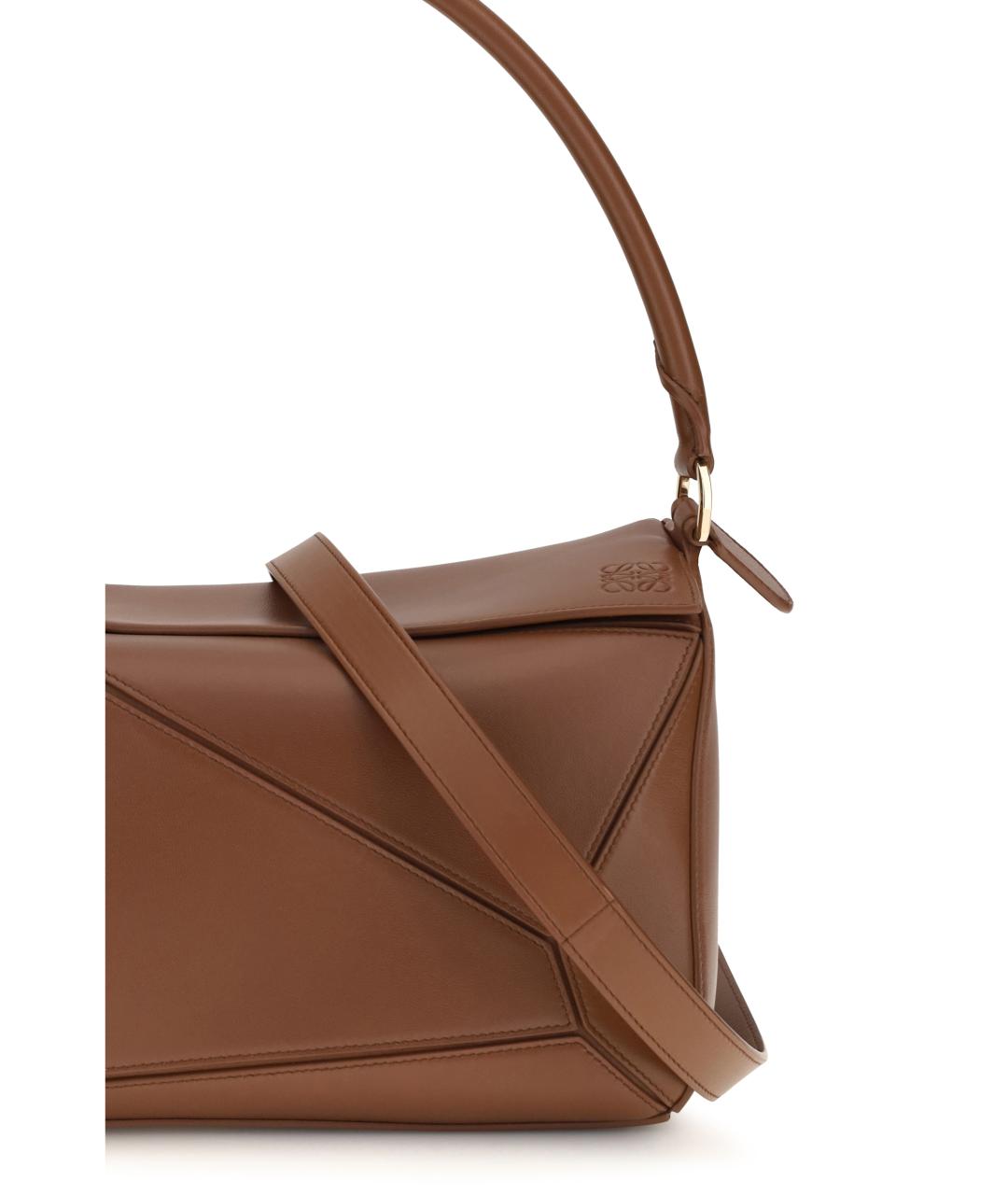 LOEWE Коричневая кожаная сумка через плечо, фото 4