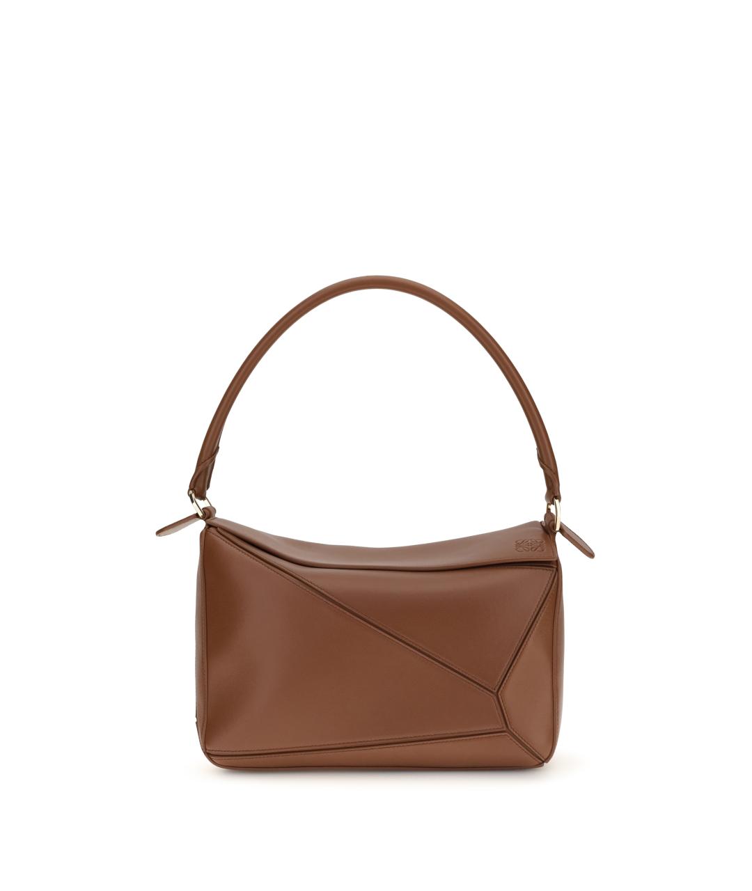 LOEWE Коричневая кожаная сумка через плечо, фото 1