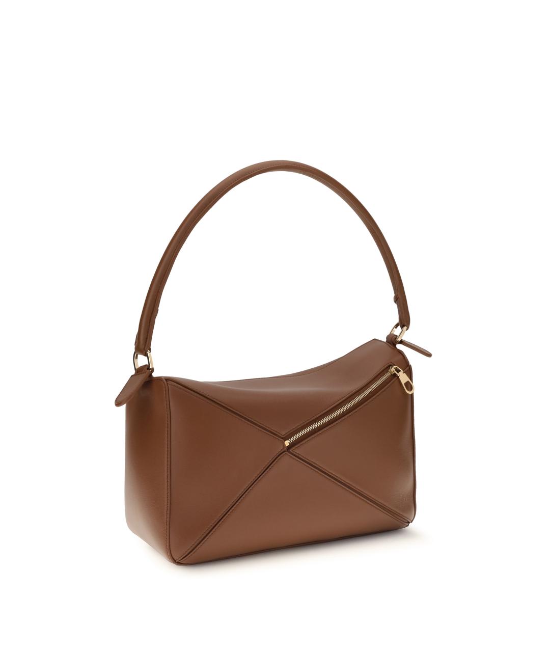 LOEWE Коричневая кожаная сумка через плечо, фото 3