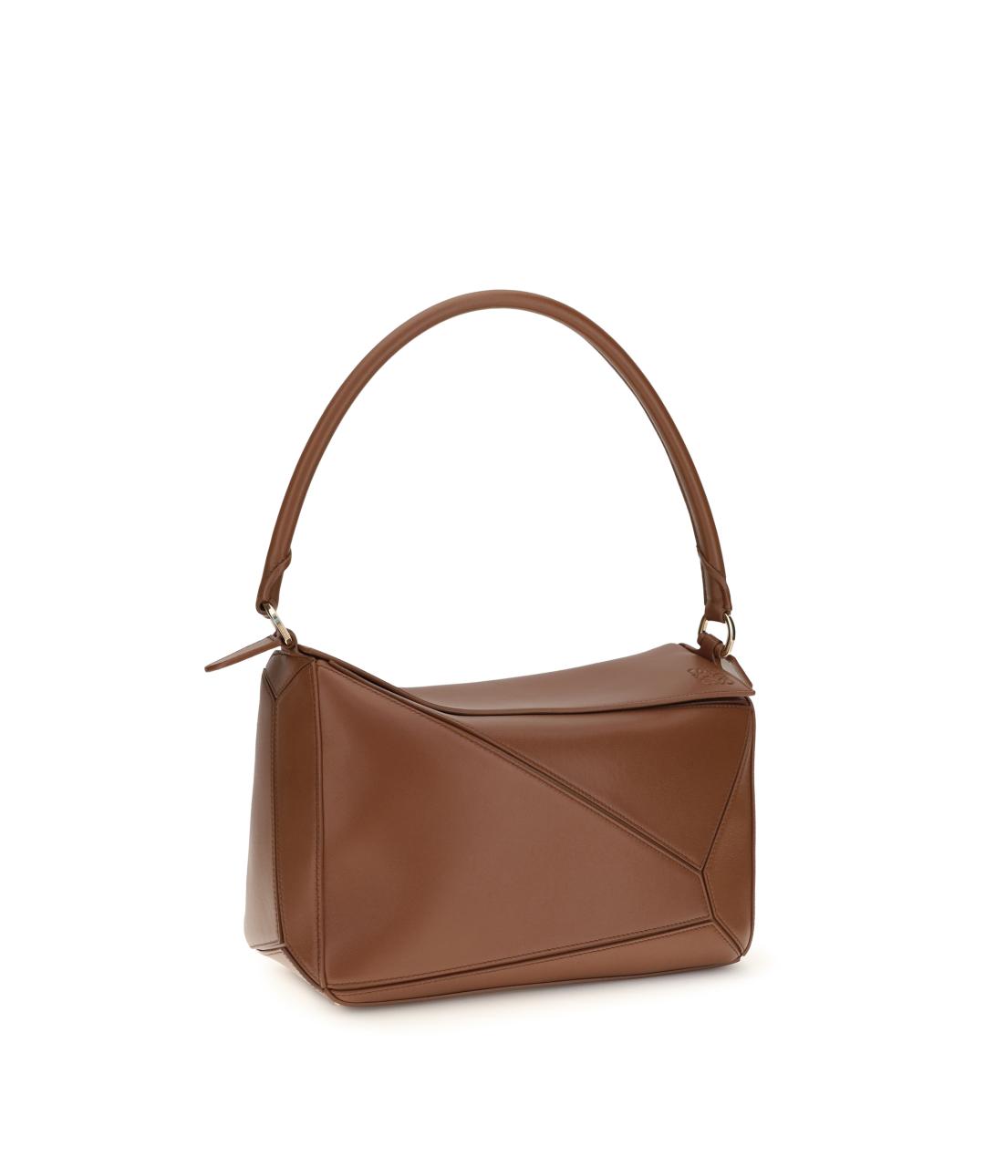 LOEWE Коричневая кожаная сумка через плечо, фото 2