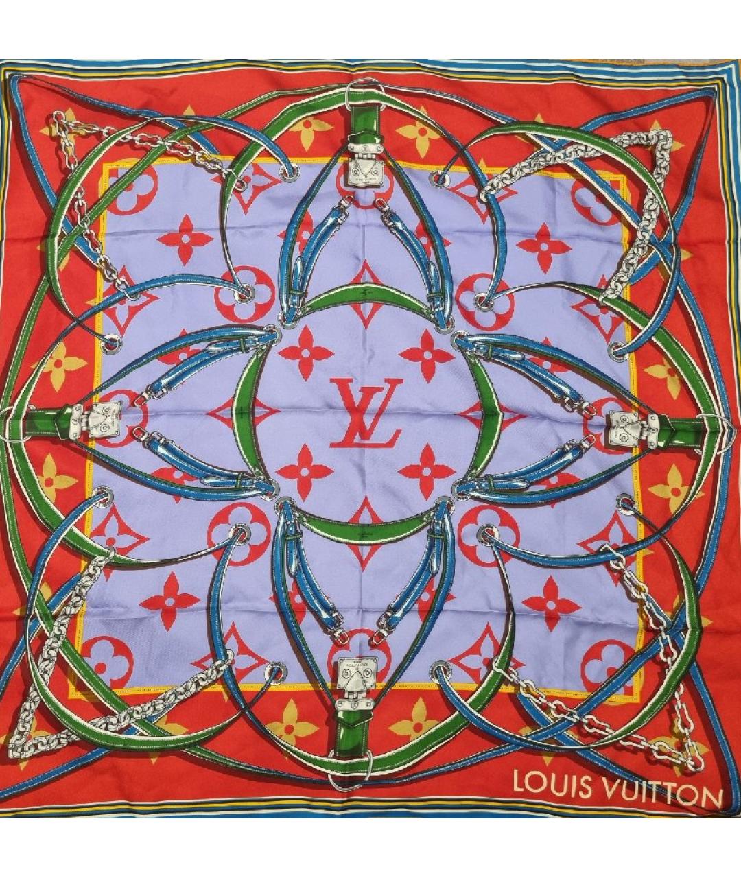 LOUIS VUITTON Мульти шелковый платок, фото 5