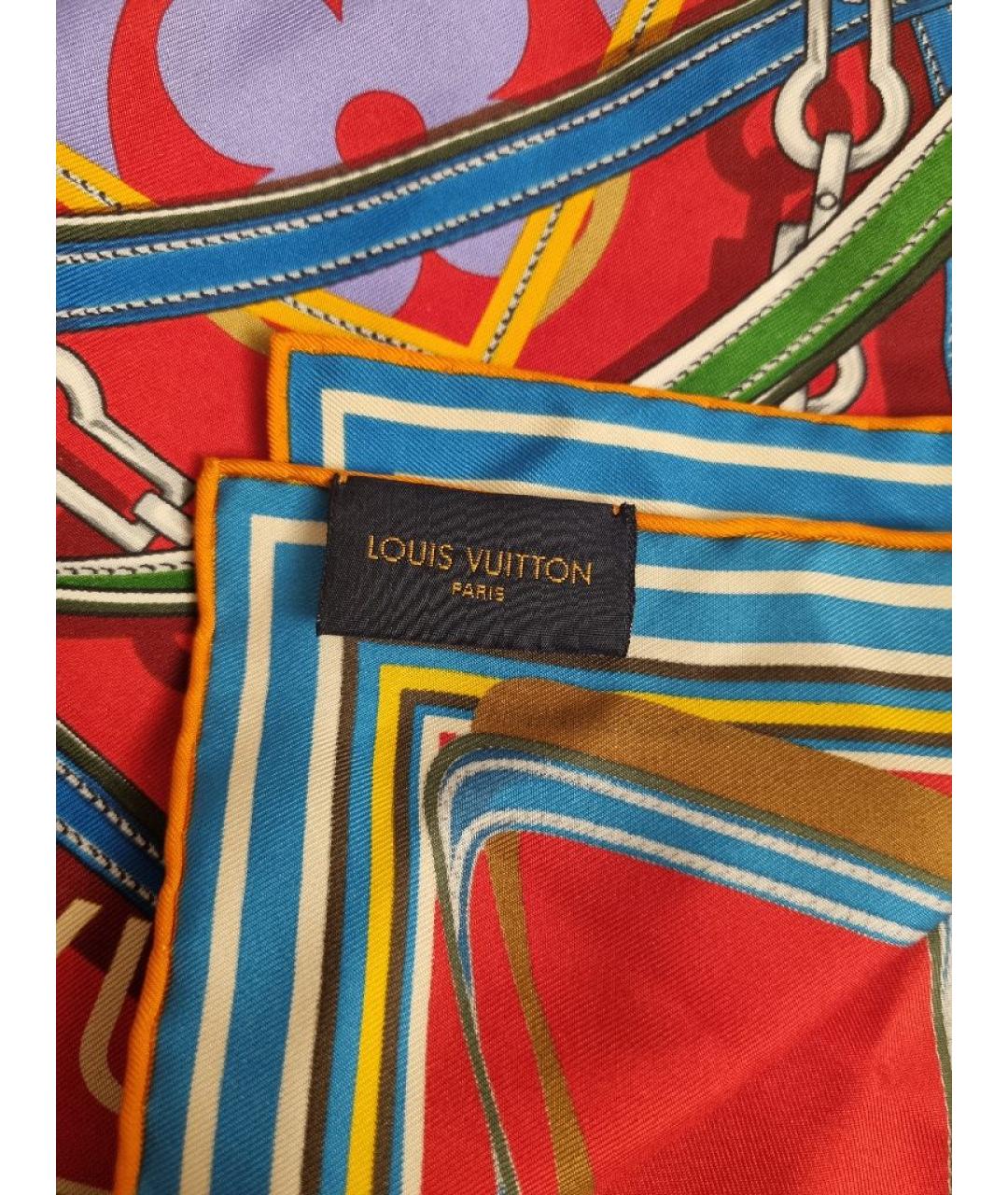 LOUIS VUITTON Мульти шелковый платок, фото 3