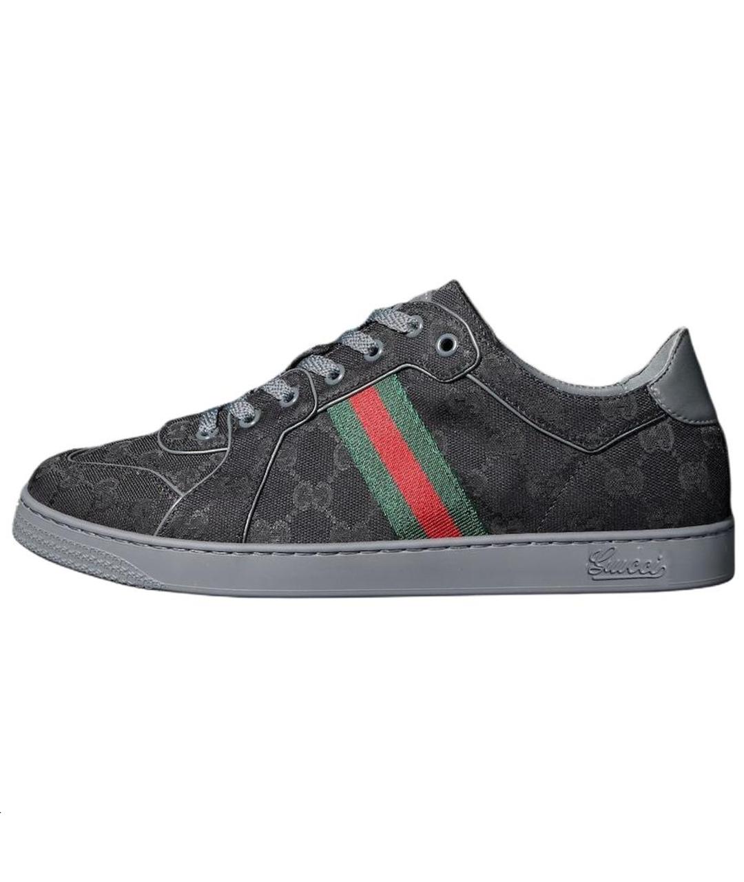GUCCI Черные низкие кроссовки / кеды, фото 2