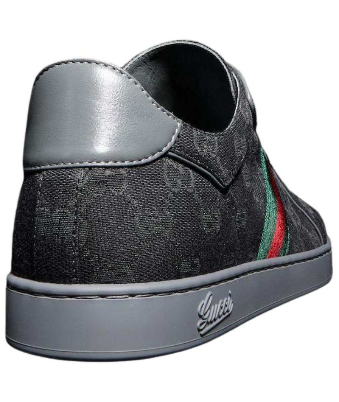 GUCCI Черные низкие кроссовки / кеды, фото 4