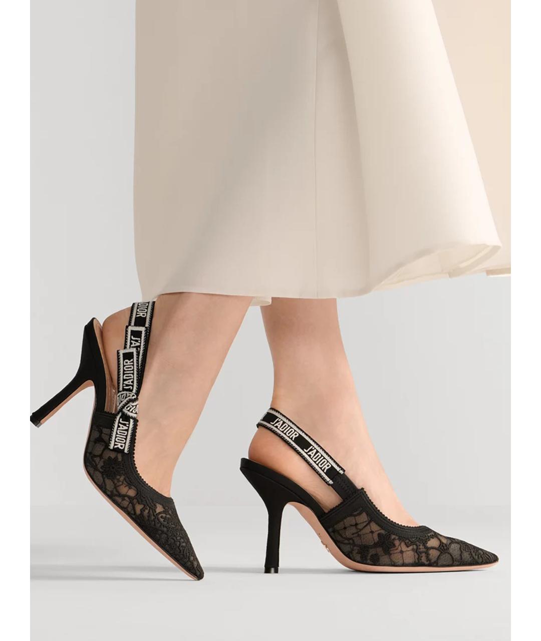 CHRISTIAN DIOR Черные текстильные туфли, фото 3
