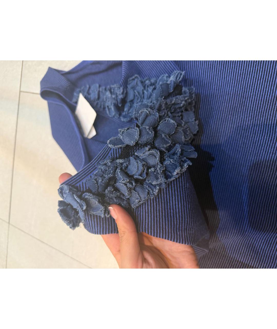 CHANEL Синяя хлопковая майка, фото 4