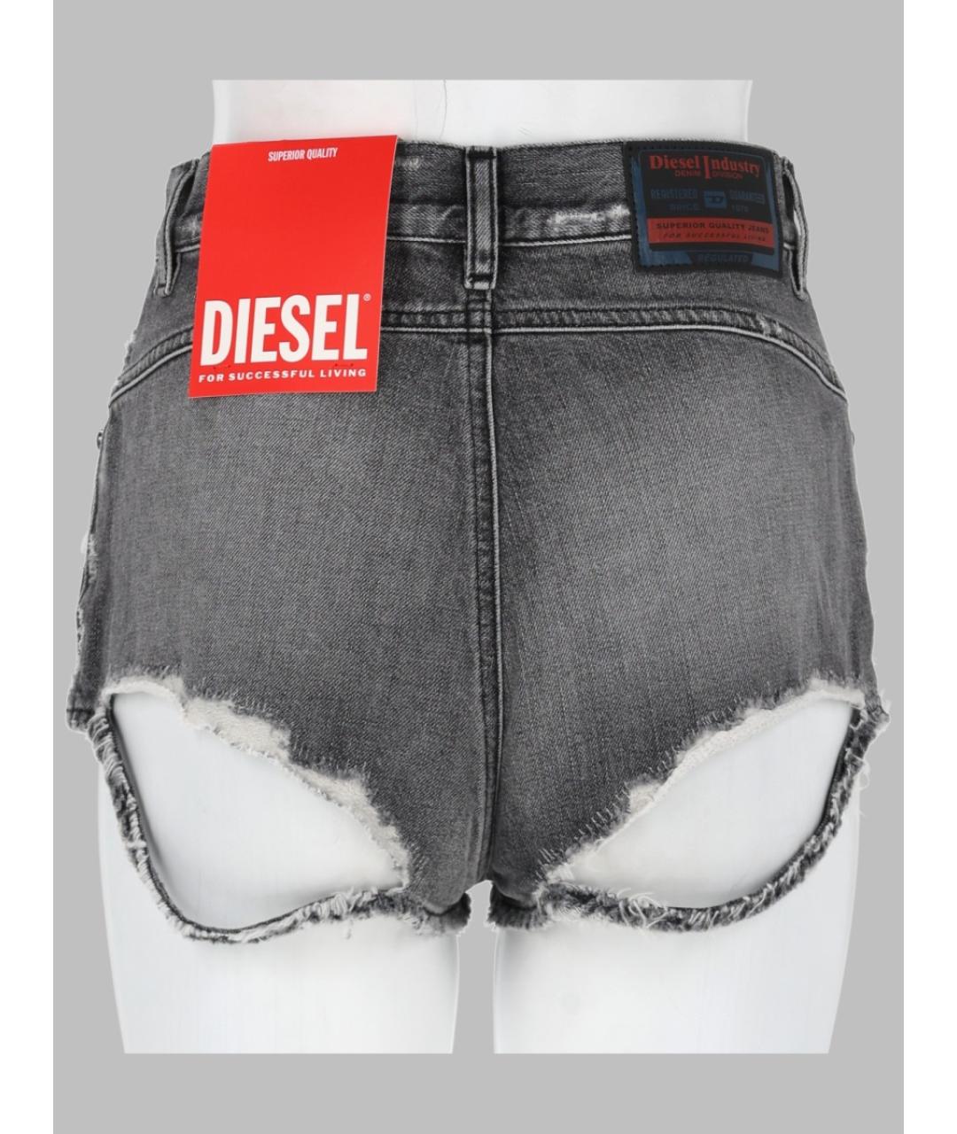 DIESEL Серые хлопковые шорты, фото 2