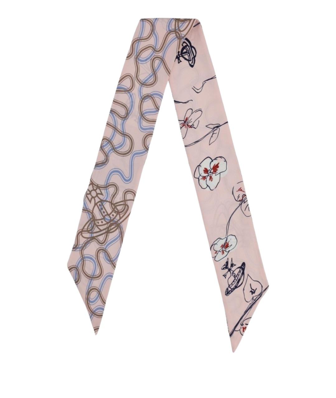 VIVIENNE WESTWOOD Розовый шелковый платок, фото 1