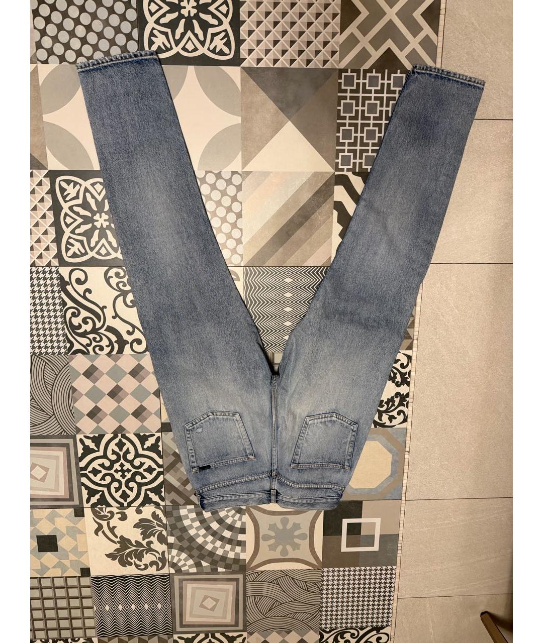 SAINT LAURENT Голубые джинсы слим, фото 4