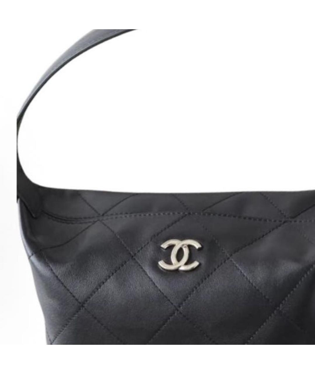 CHANEL Черная кожаная сумка через плечо, фото 2