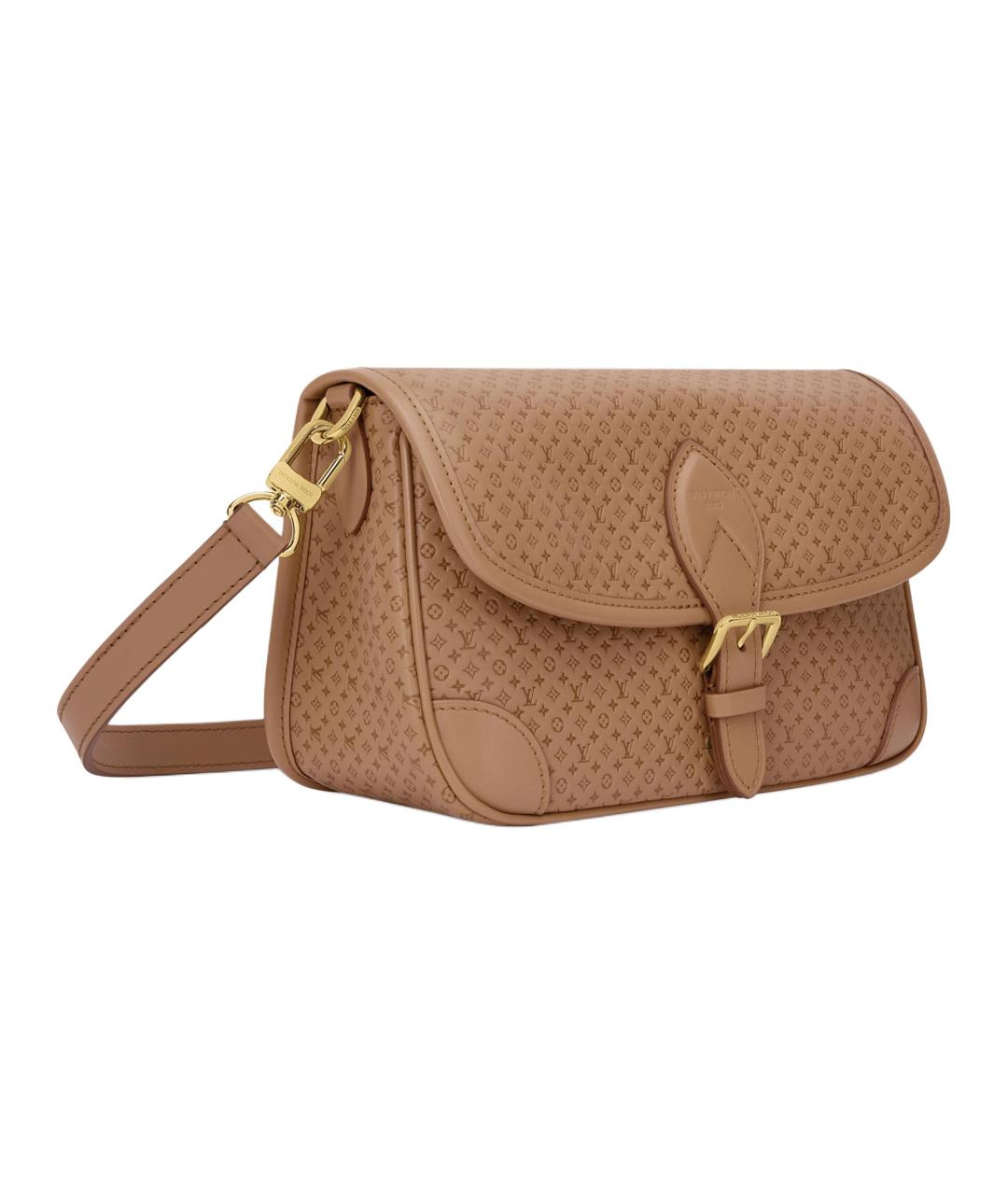 LOUIS VUITTON Коричневая кожаная сумка с короткими ручками, фото 2