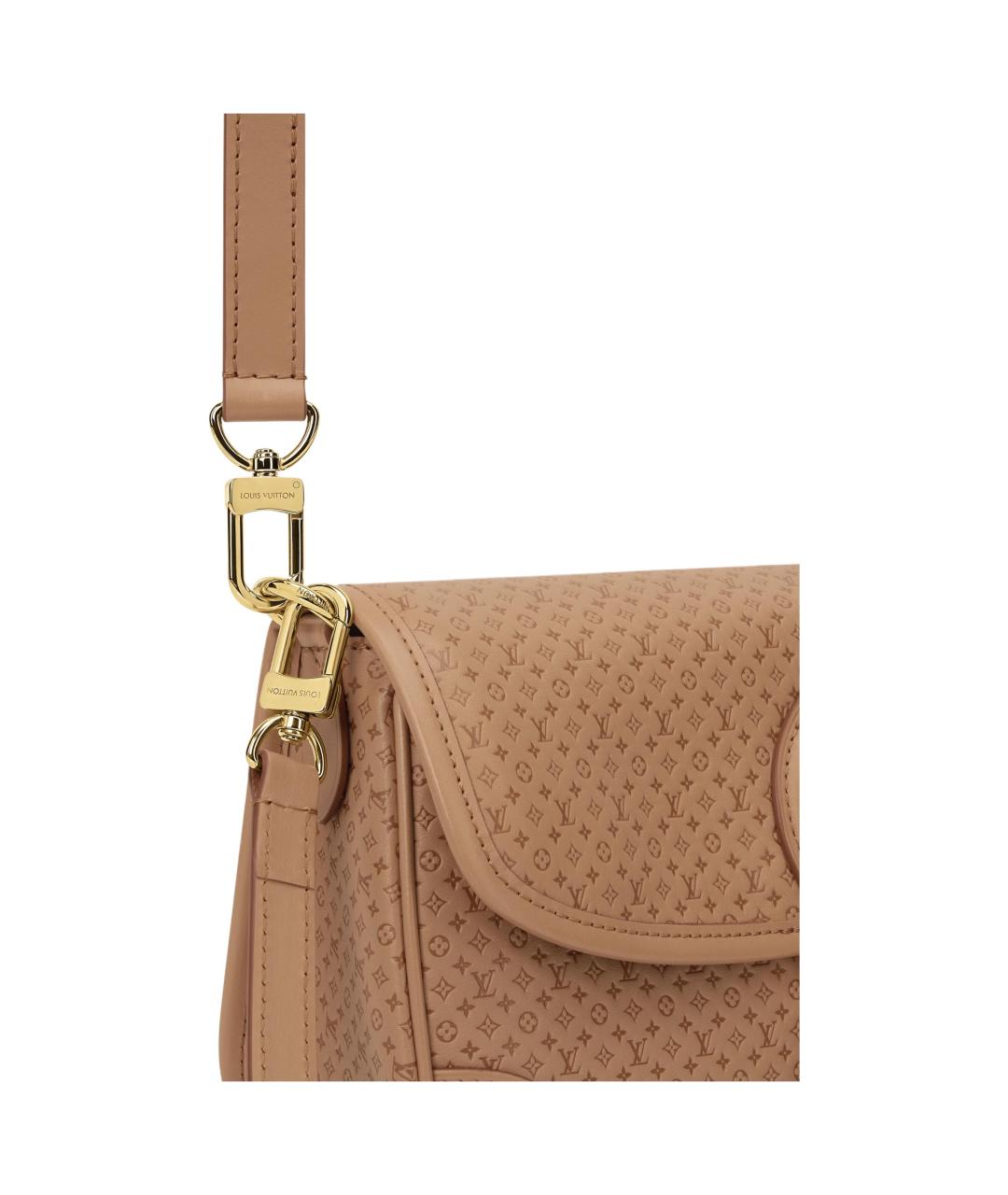 LOUIS VUITTON Коричневая кожаная сумка с короткими ручками, фото 5