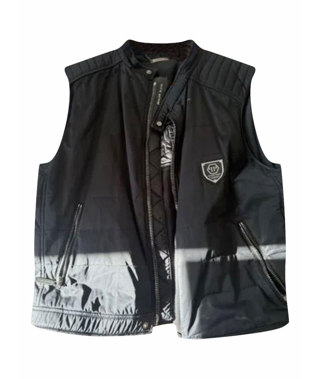 PHILIPP PLEIN Черный хлопковый жилет, фото 1