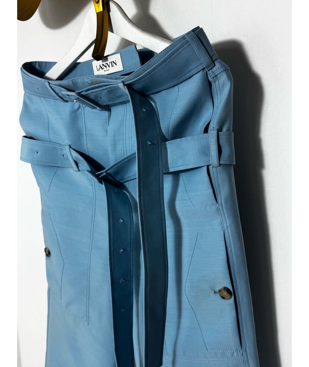 LANVIN Голубые хлопковые шорты, фото 6