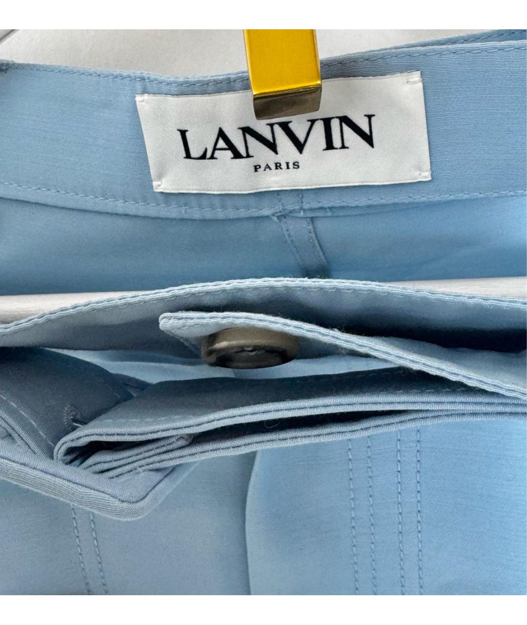 LANVIN Голубые хлопковые шорты, фото 3