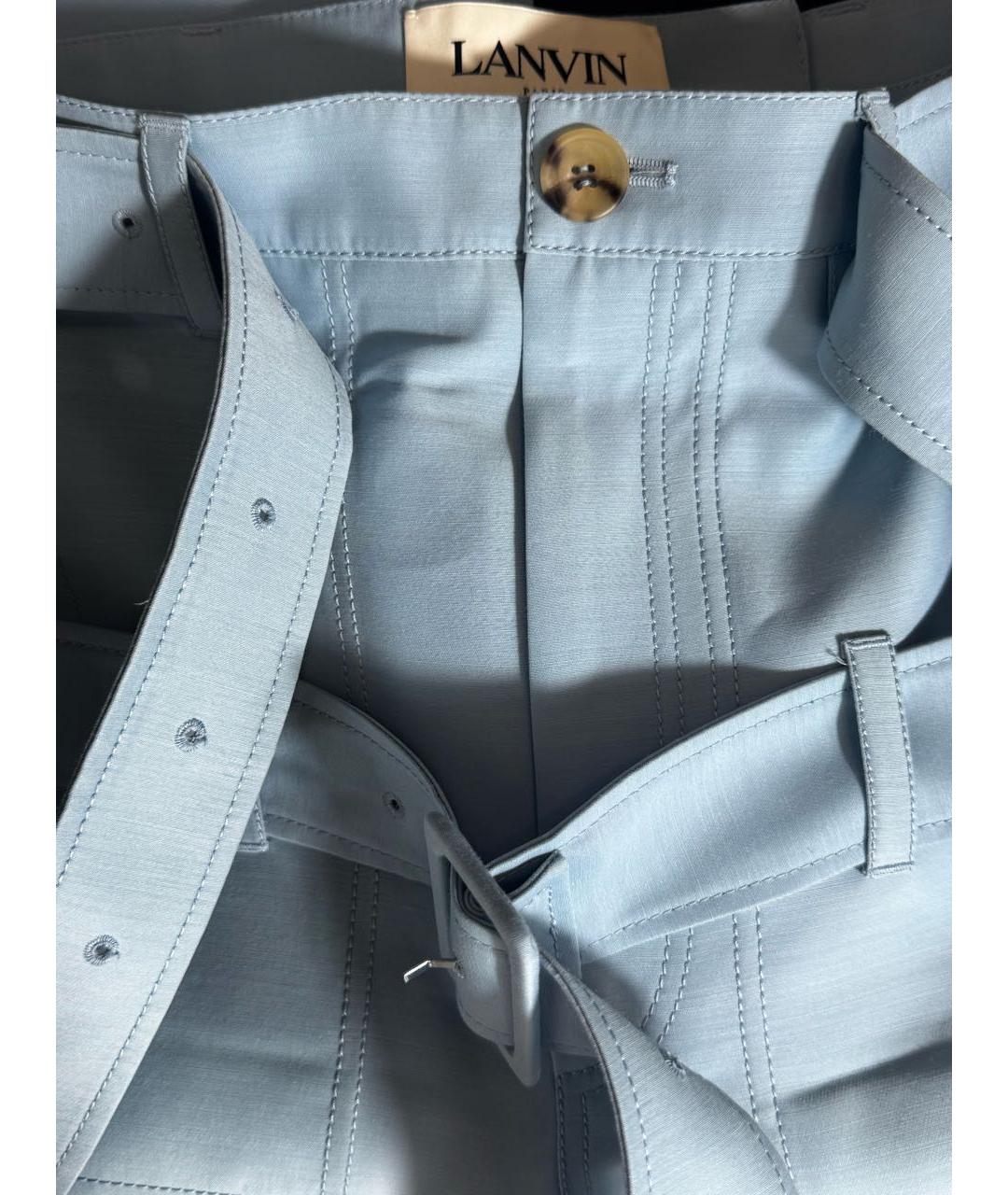 LANVIN Голубые хлопковые шорты, фото 5