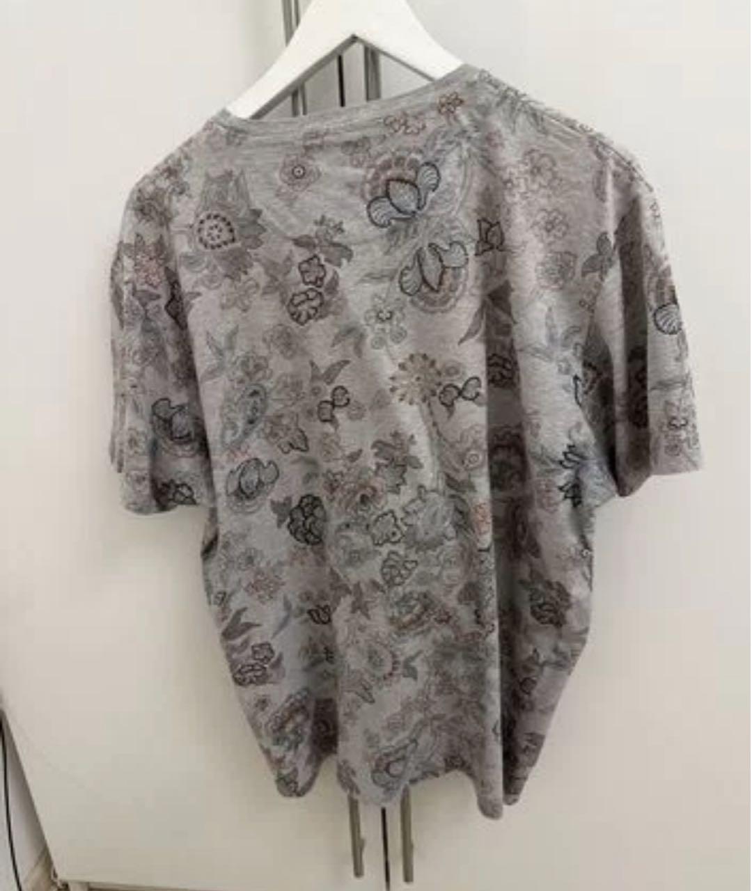 ETRO Серая хлопковая футболка, фото 2