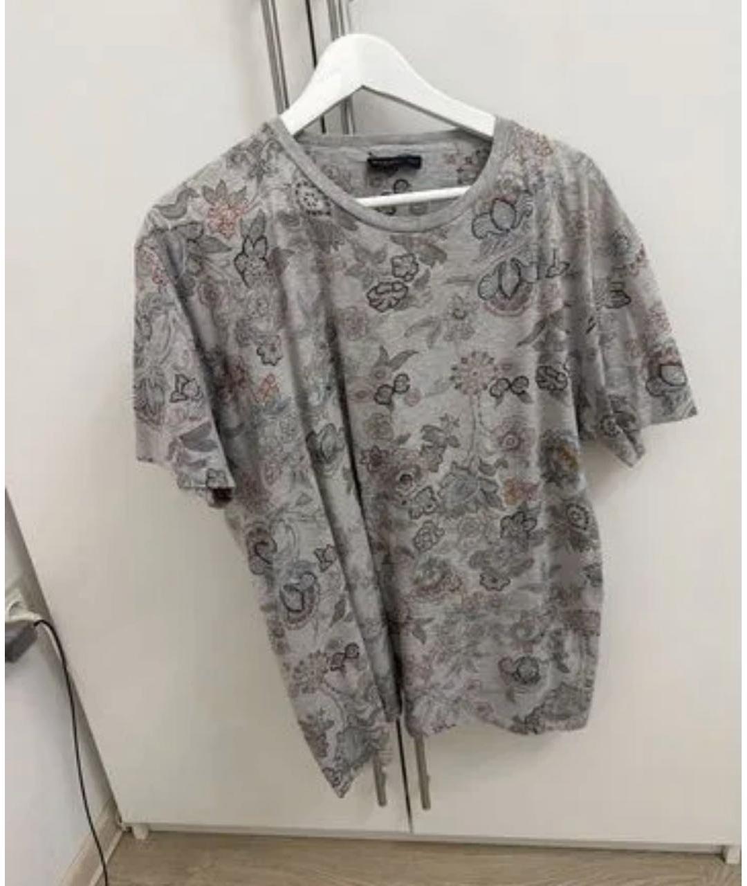 ETRO Серая хлопковая футболка, фото 4