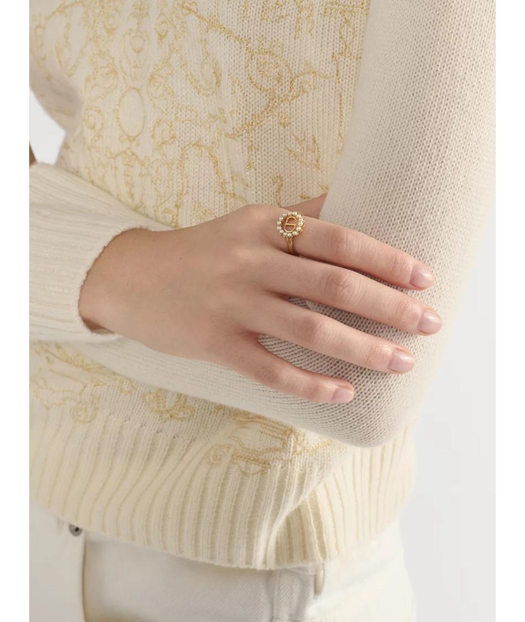 CHRISTIAN DIOR Золотое металлическое кольцо, фото 2