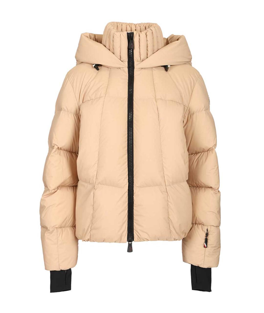 MONCLER GRENOBLE Бежевый полиамидовый пуховик, фото 1