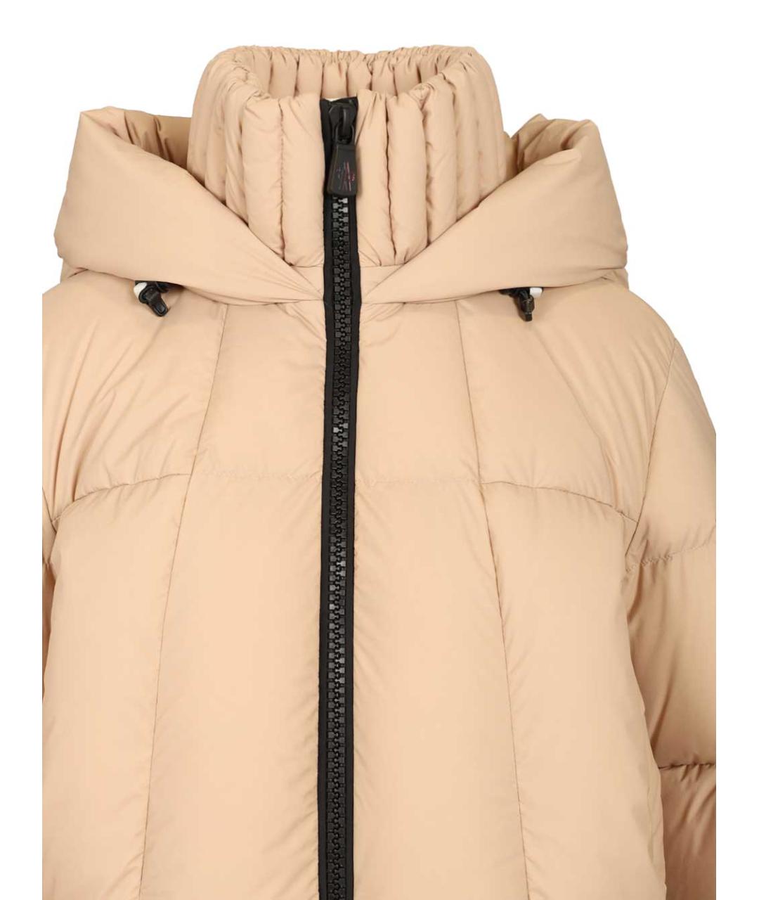 MONCLER GRENOBLE Бежевый полиамидовый пуховик, фото 4