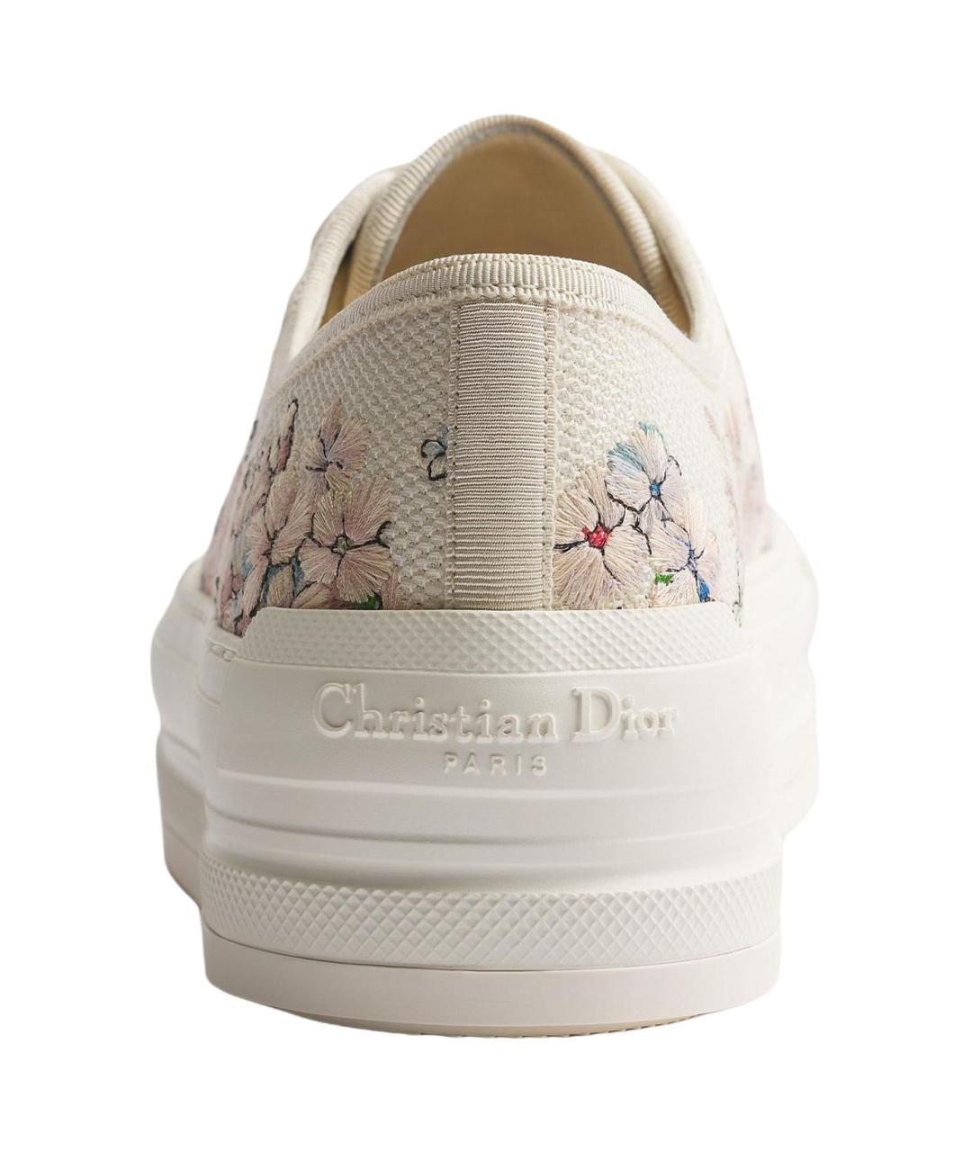 CHRISTIAN DIOR Бежевые текстильные кроссовки, фото 4
