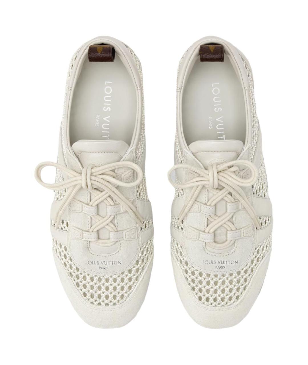 LOUIS VUITTON Белые кожаные кроссовки, фото 4