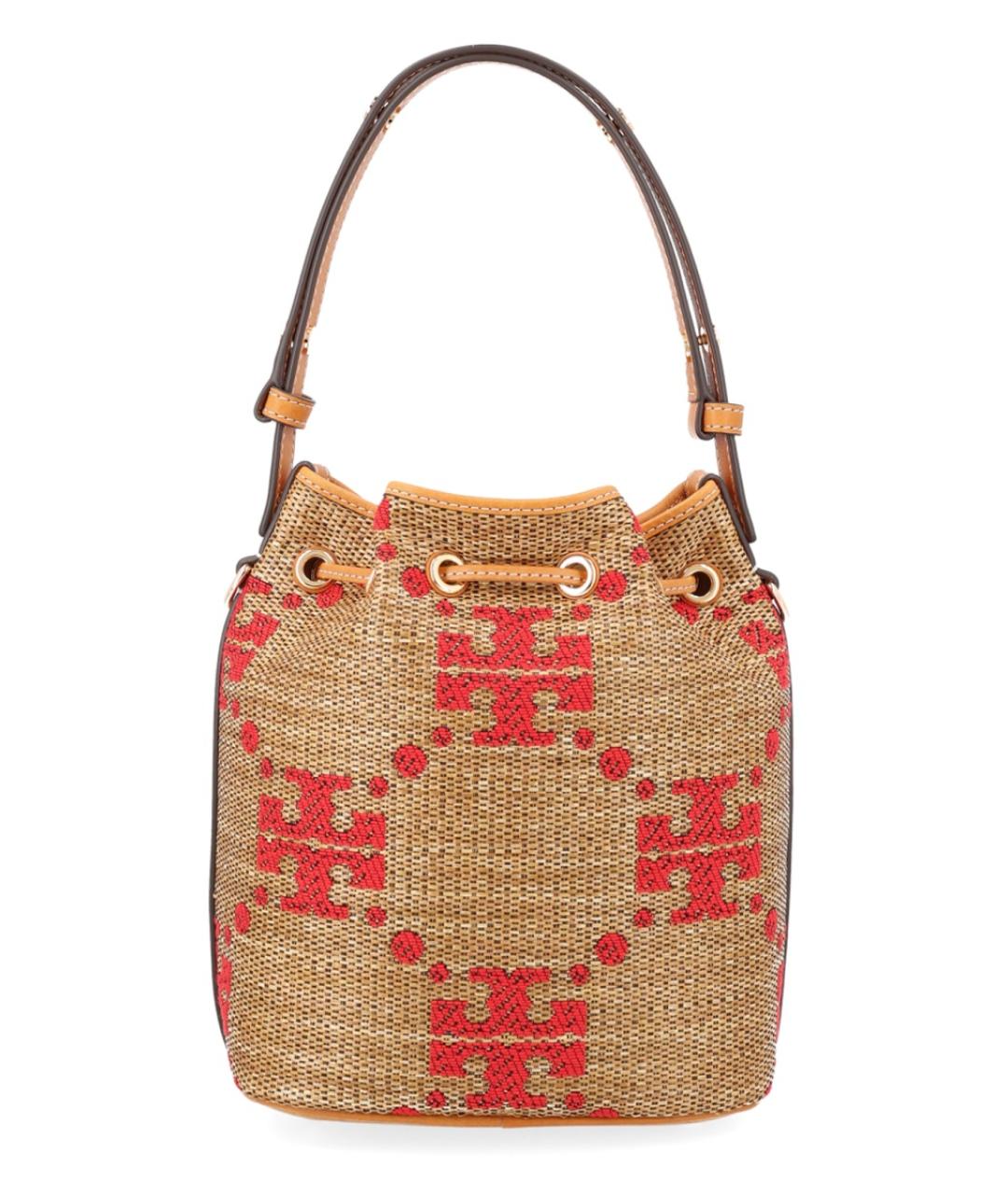 TORY BURCH Бежевая синтетическая сумка тоут, фото 3