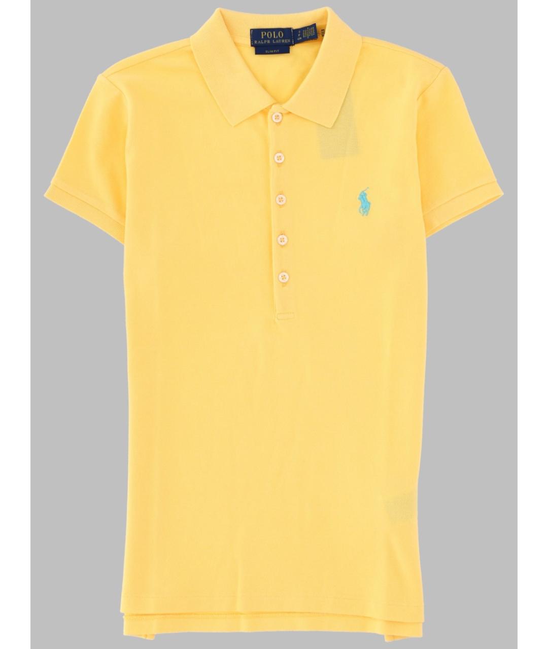 POLO RALPH LAUREN Желтая хлопковая футболка, фото 3