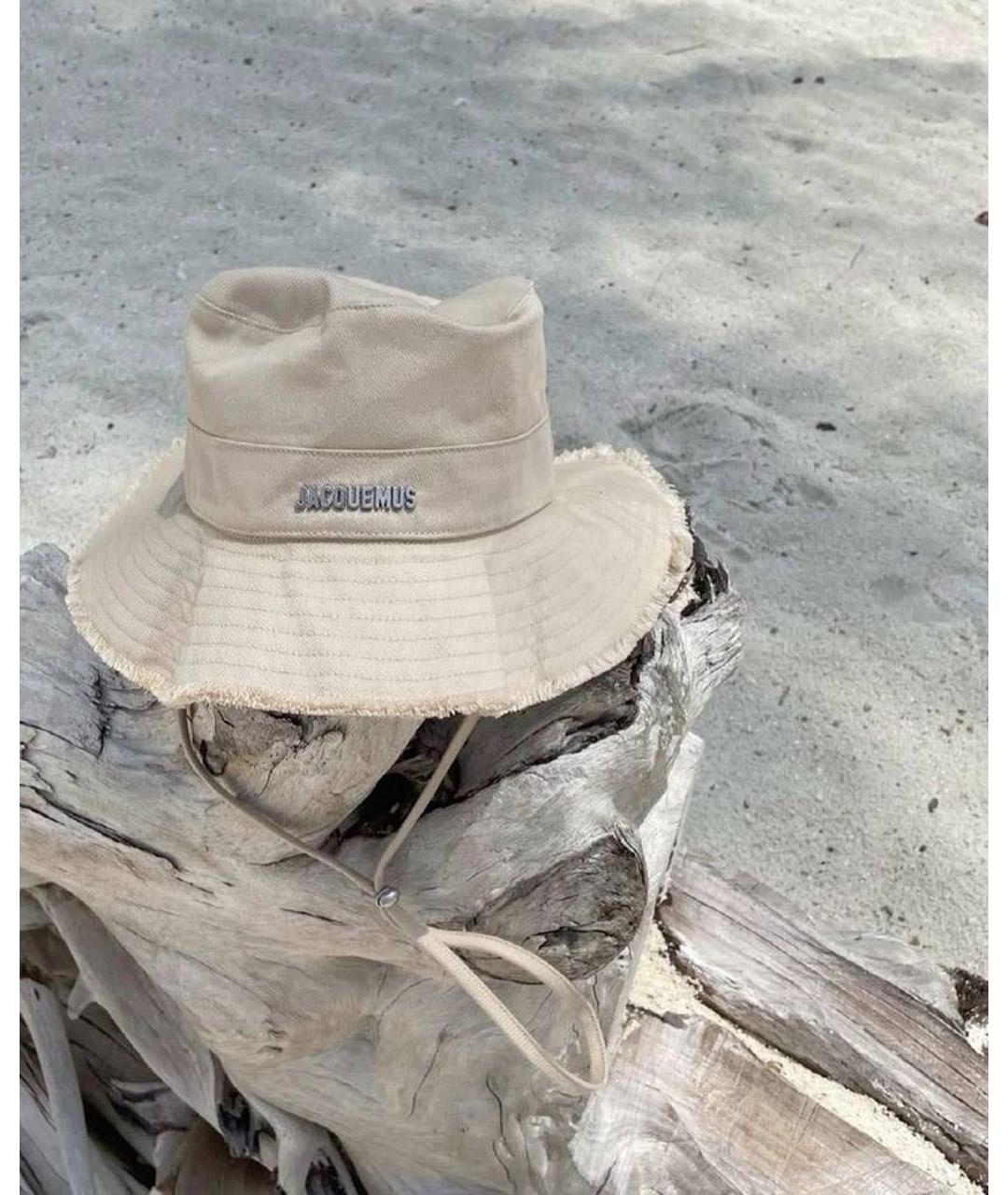 JACQUEMUS Бежевая хлопковая панама, фото 6