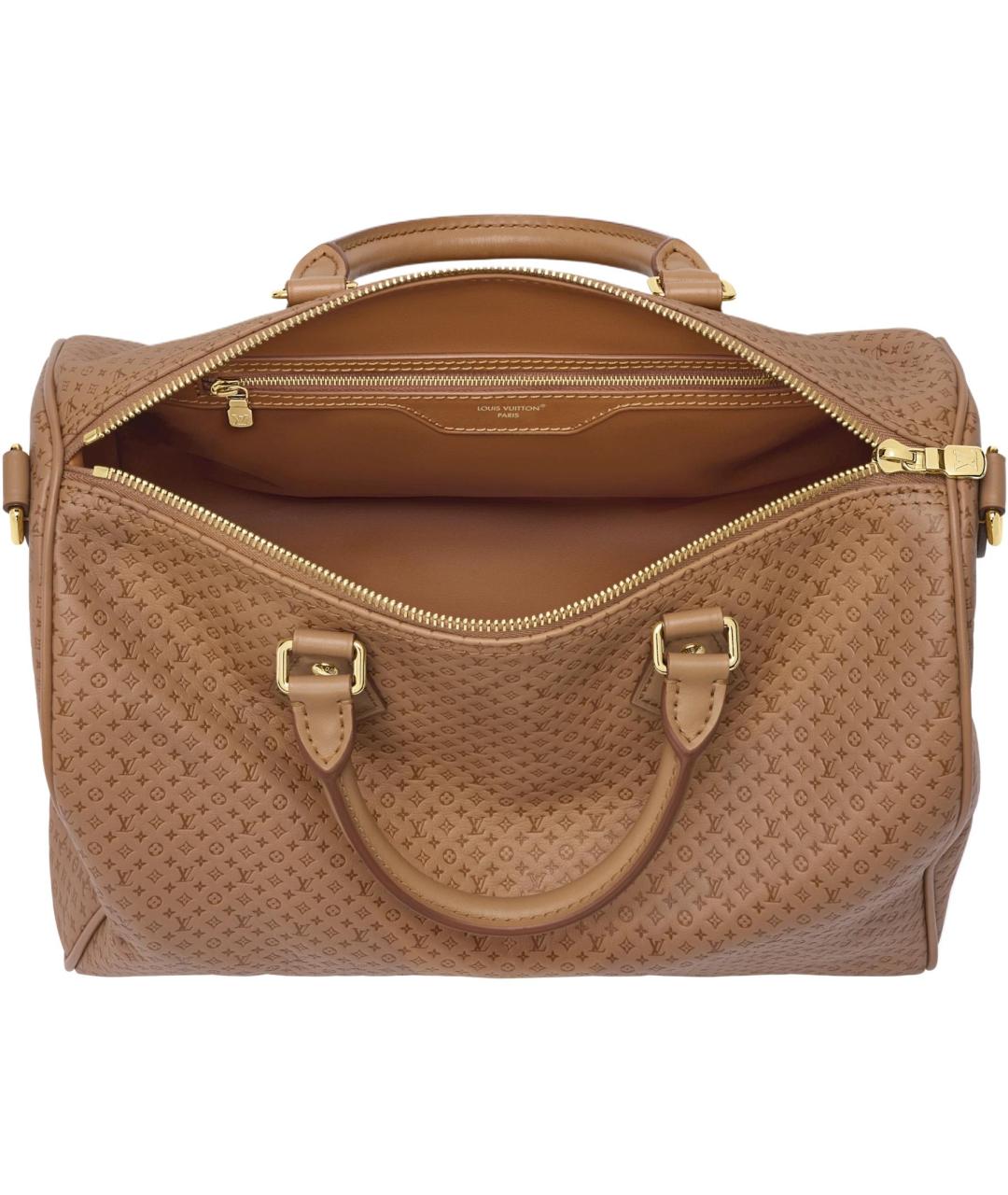 LOUIS VUITTON Коричневая кожаная сумка тоут, фото 4