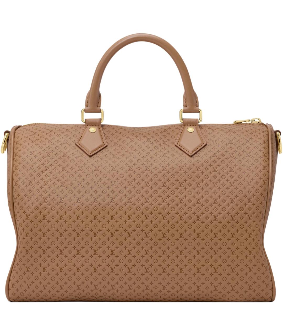 LOUIS VUITTON Коричневая кожаная сумка тоут, фото 3