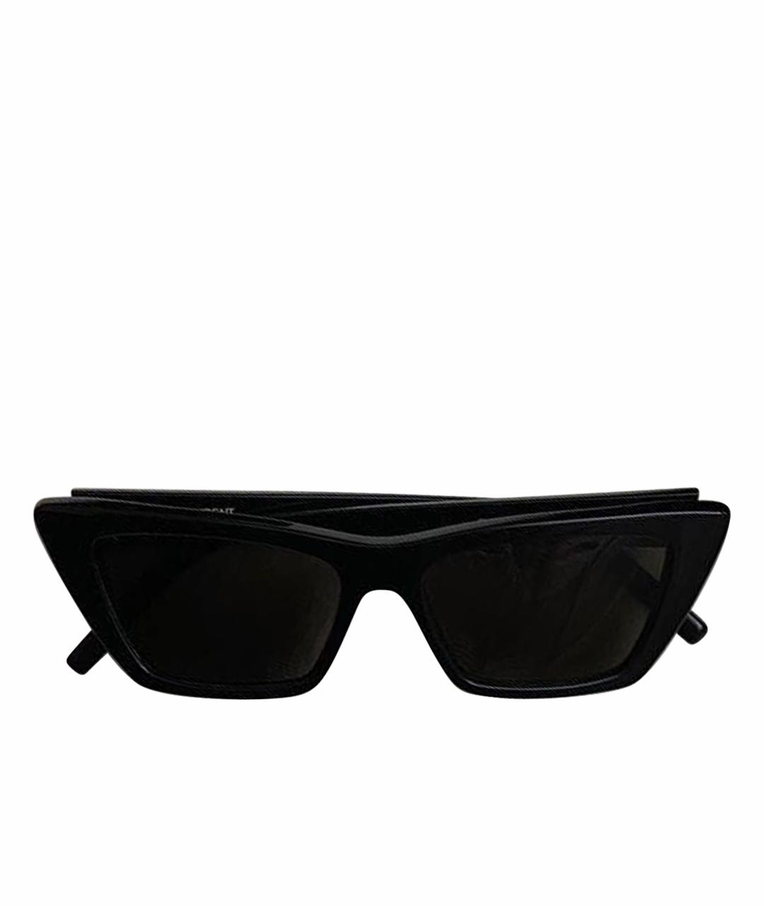 SAINT LAURENT Черные пластиковые солнцезащитные очки, фото 1