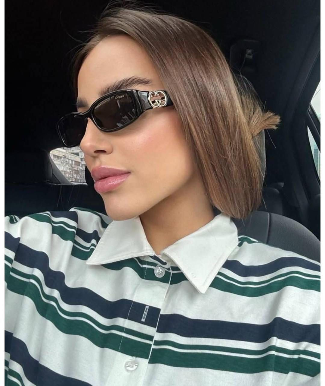 GUCCI Черные пластиковые солнцезащитные очки, фото 3
