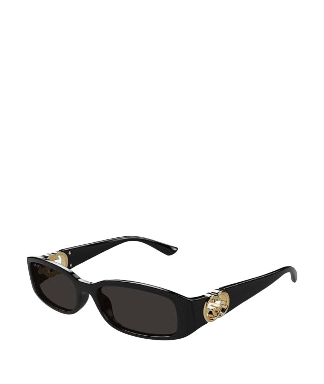 GUCCI Черные пластиковые солнцезащитные очки, фото 1