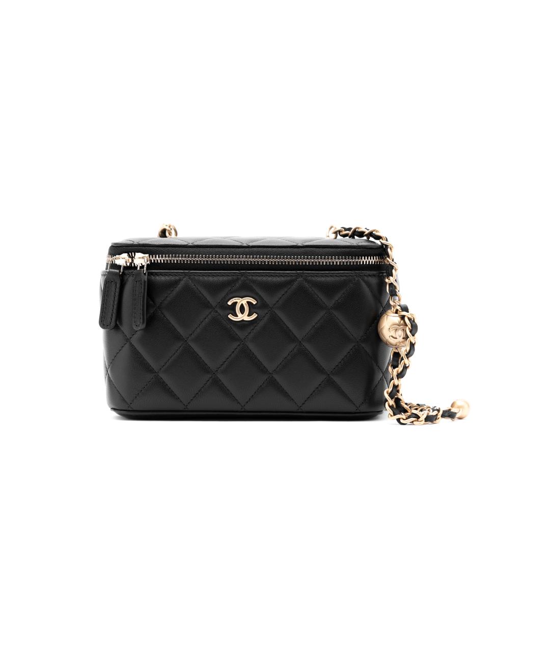 CHANEL Черная кожаная сумка через плечо, фото 6