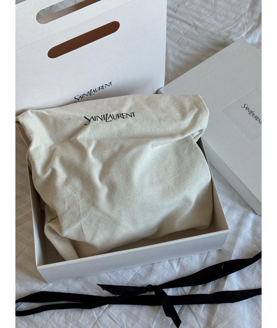SAINT LAURENT Черная хлопковая кепка, фото 4