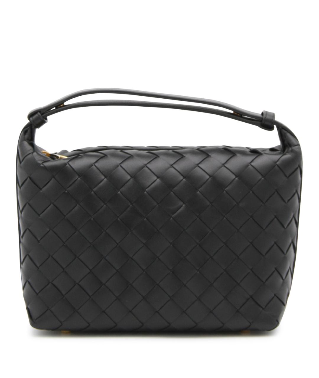 BOTTEGA VENETA Черная кожаная сумка через плечо, фото 1