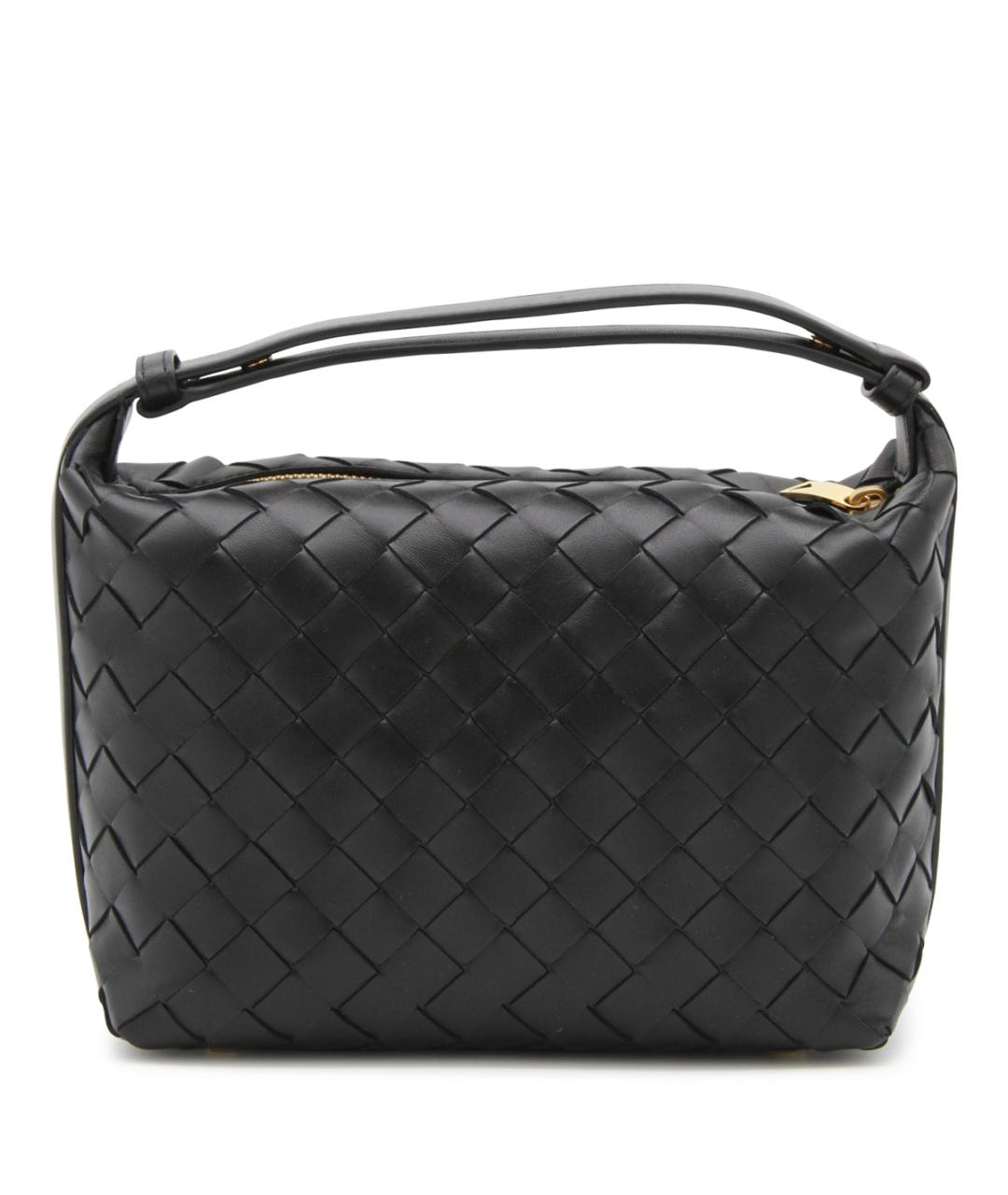 BOTTEGA VENETA Черная кожаная сумка через плечо, фото 3
