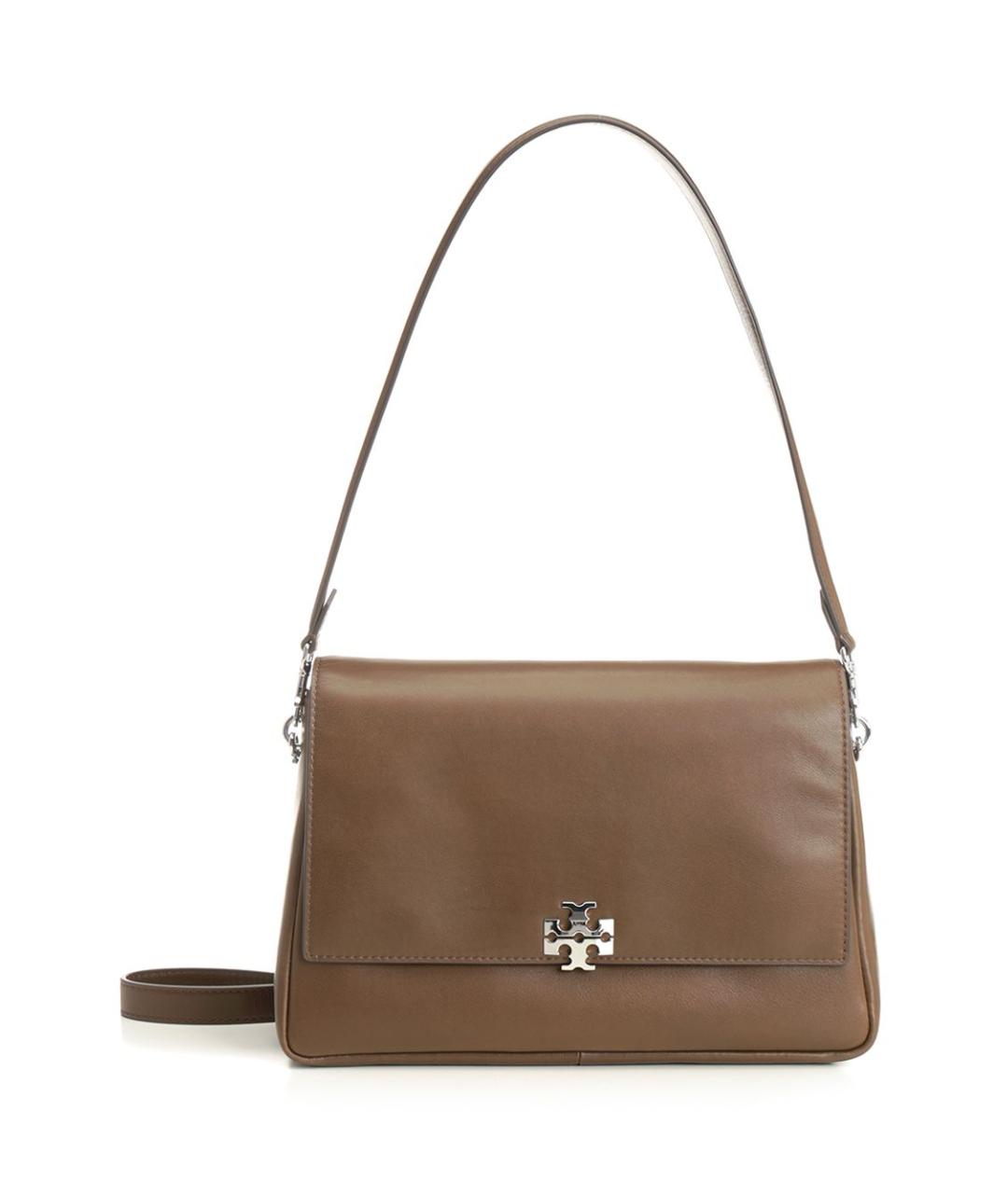 TORY BURCH Коричневая кожаная сумка через плечо, фото 1